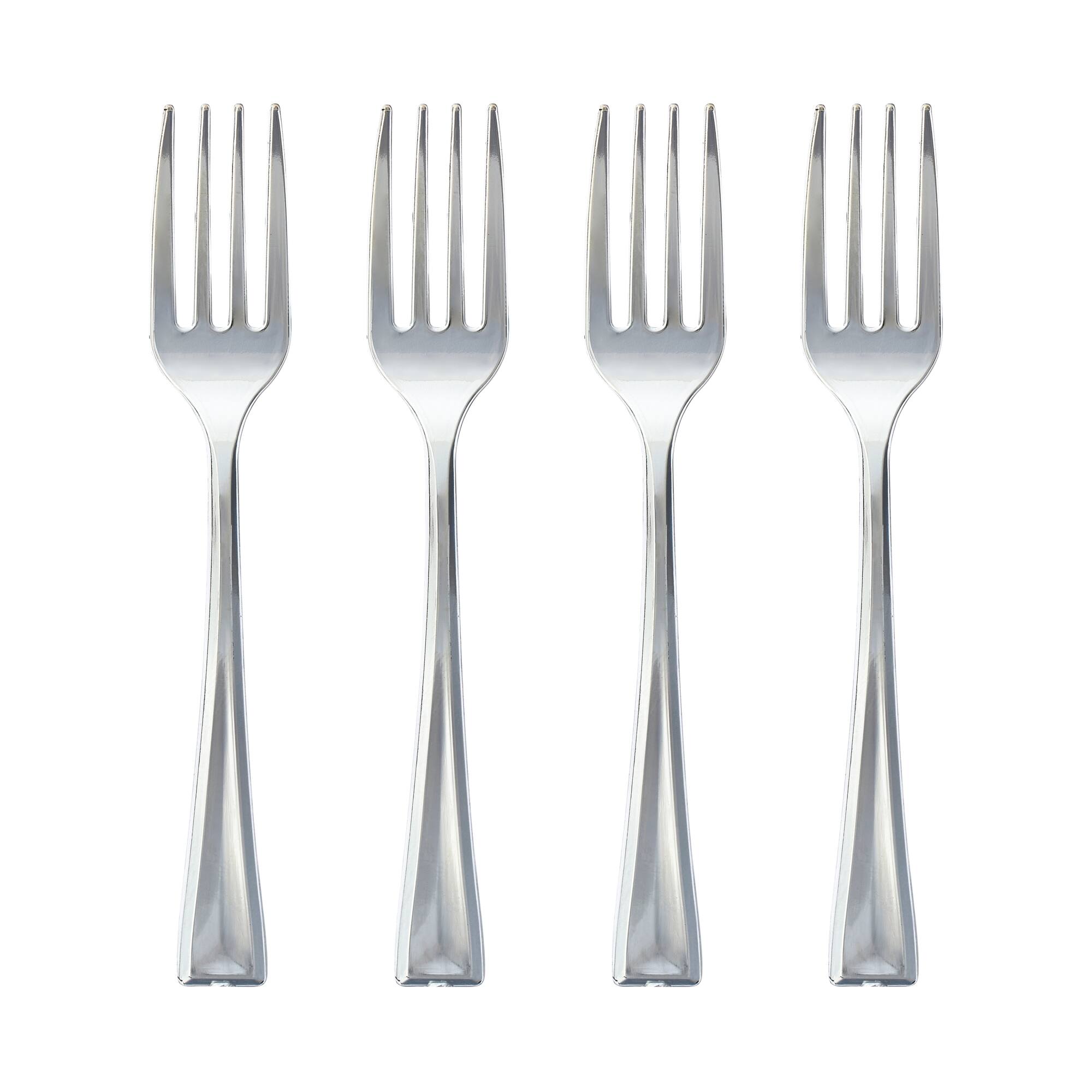 12 Packs: 24 ct. (288 total) Silver Plastic Mini Forks by Celebrate It™